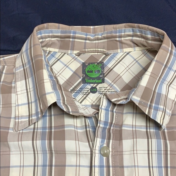 Timberland short sleeve button down shirt L - Picture 3 of 4
